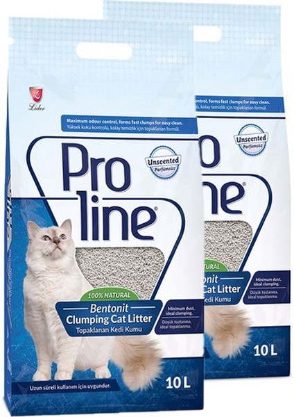 Pro Line Kokusuz Bentonit 10X2LT Kedi Kumu