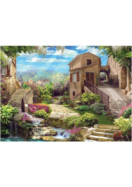 Old House Flowers Puzzle Yapboz - 1000 Parça