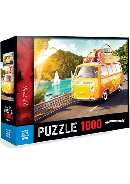 Retro Minibüs Puzzle Yapboz - 1000 Parça