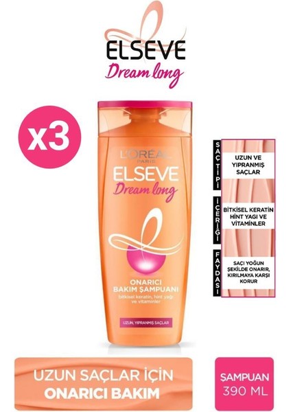 Dream Long Şampuan 390ml X3