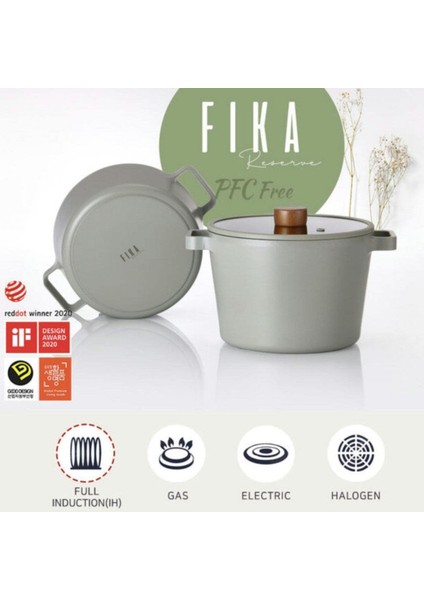 Fika Dikdörtgen Aluminyum Grill Tava 28CM Gri