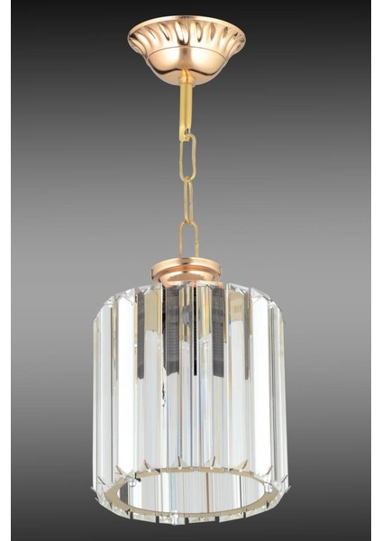 Istanbul Avize Lüx Elmas Gold 14 cm Lüx Kristal Taşlı Avize