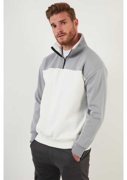 Regular Fit Fermuarlı Dik Yaka Içi Tüylü Yumuşak Şardonlu Kışlık Sweat Erkek Sweat 5905343 fırsatları