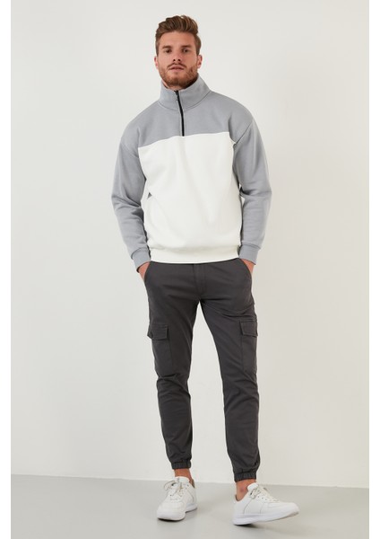 Regular Fit Fermuarlı Dik Yaka Içi Tüylü Yumuşak Şardonlu Kışlık Sweat Erkek Sweat 5905343 indirimleri