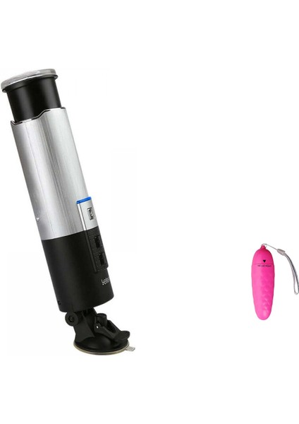 5 Farklı Hız Ayarı Olan Ileri Gidip Gelebilen Vantuzlu Şarjlı Otomatik Mastürbatör+Mini Vibratör