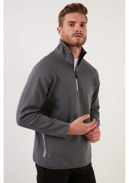 Pamuklu Regular Fit Yarım Fermuarlı Balıkçı Yaka Sweat Erkek Sweat 5905260