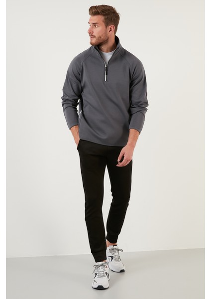 Pamuklu Regular Fit Yarım Fermuarlı Balıkçı Yaka Sweat Erkek Sweat 5905260 fırsatları