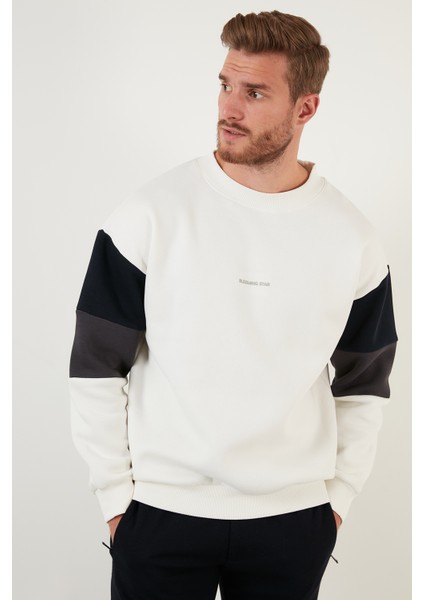 Pamuklu Oversize Içi Tüylü Yumuşak Şardonlu Sweat Erkek Sweat 5905298 fırsatları