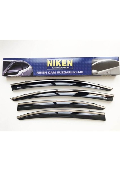 Renault Fluence Kromlu Cam Rüzgarlığı 4'lü Set (2009-2016) Niken