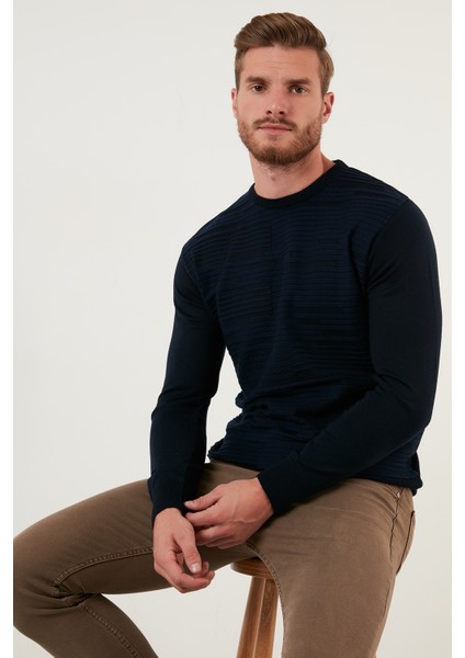 Regular Fit Bisiklet Yaka Yün Karışımlı Kışlık Kazak Erkek Kazak 6341020