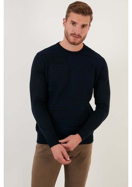 Regular Fit Bisiklet Yaka Yün Karışımlı Kışlık Kazak Erkek Kazak 6341020 fiyatları