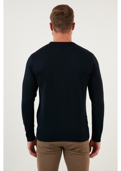 Regular Fit Bisiklet Yaka Yün Karışımlı Kışlık Kazak Erkek Kazak 6341020 indirimleri