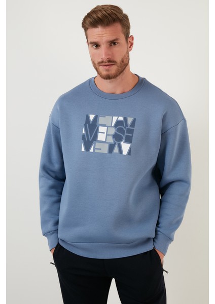 Pamuklu Oversize Içi Tüylü Yumuşak Şardonlu Sweat Erkek Sweat 572METAVERSE fiyatları