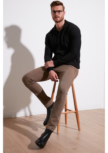 Pamuklu Düğmeli Polo Yaka Kazak Erkek Kazak 456211 fiyatları