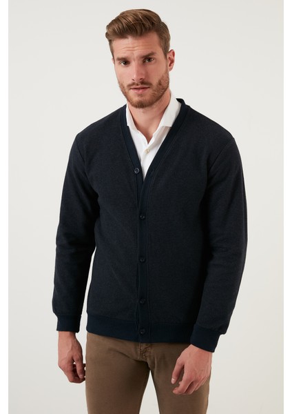 Pamuklu Regular Fit Düğmeli V Yaka Hırka Erkek Hırka 456205 fiyatları