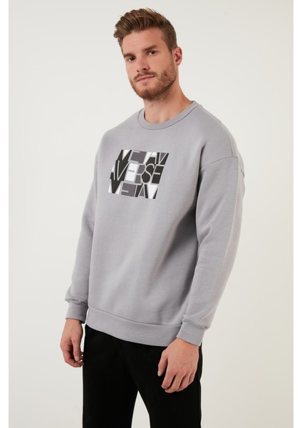 Pamuklu Oversize Içi Tüylü Yumuşak Şardonlu Sweat Erkek Sweat 572METAVERSE indirimleri