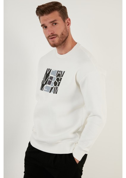 Pamuklu Oversize Içi Tüylü Yumuşak Şardonlu Sweat Erkek Sweat 572METAVERSE indirimleri
