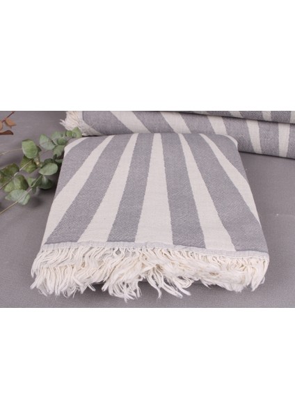 Koyu Gri Banyo Havlusu Yüzme Havlusu 90X180 Cm Pamuk Havlu Damat Bohçası