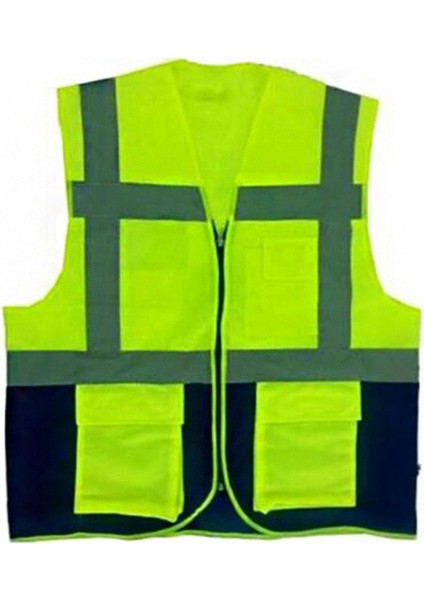Mühendis Tipi Ikaz Yeleği Cepli Fosforlu Sarı Güvenlik Yelek fiyatları