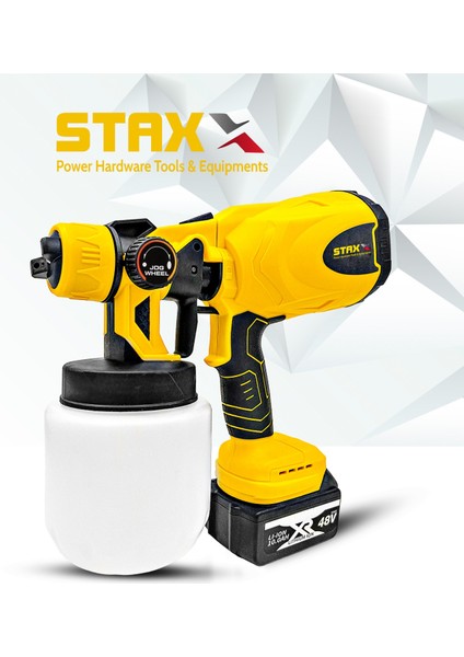STX4800 Yüksek Basınçlı Boya Ilaç Dezenfektan Püskürtme Makinesi Şarjlı Akülü Sprey Boya Tabancası modelleri