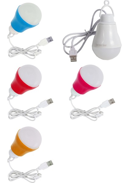 USB Kablolu 1 Metre 6-5 Volt Dat At Ampulü - Güneş Enerjili Solar Sistem Uyumlu Ampül