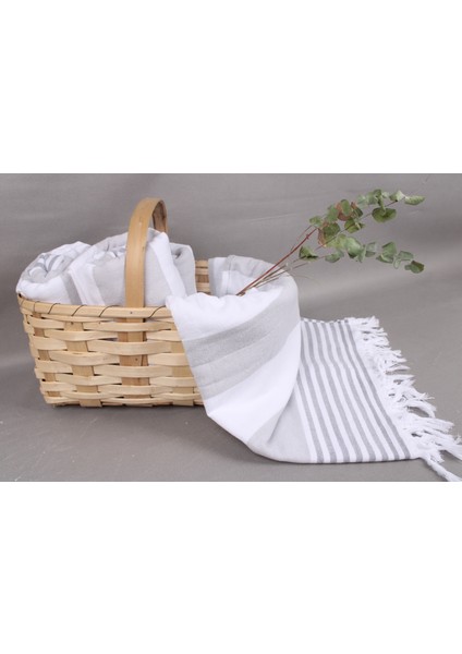 Gri-Koyu Gri Havluları Organik Plaj Havlusu 90X170 Cm Pamuk Peştamal Bebek Battani
