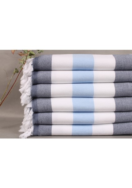 Lacivert-Beyaz-Mavi Kına Gecesi Havlu Toptan Havlu 90X160 Cm Pamuk Peştamal Bebek Battaniy