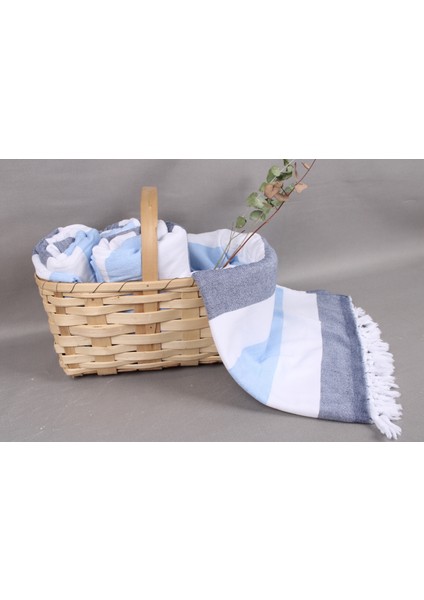 Lacivert-Beyaz-Mavi Kına Gecesi Havlu Toptan Havlu 90X160 Cm Pamuk Peştamal Bebek Battaniy fiyatları