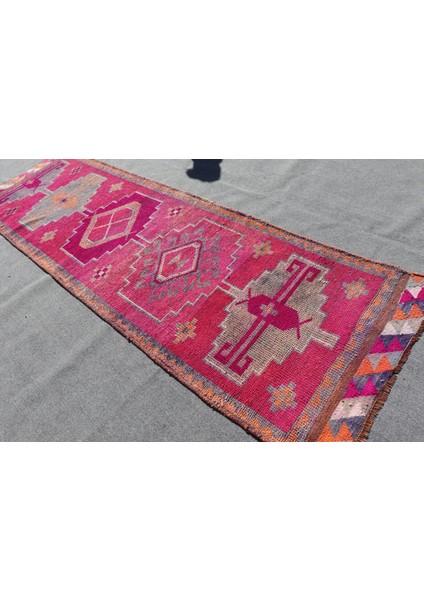Eskitme Halı Türk Halısı Halı 104X339 Cm Pempe Halı Ofice Koridor Halı Kabilesı Merdiven Halı