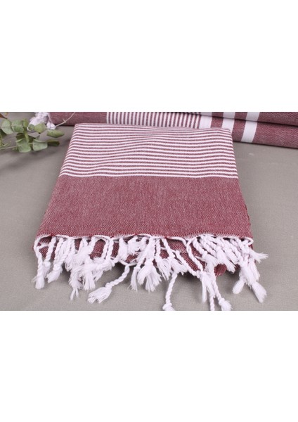 Bordo Organik Plaj Havlusu Havluları 100X200 Cm Pamuk Havlu Kına Gecesi Havlusu
