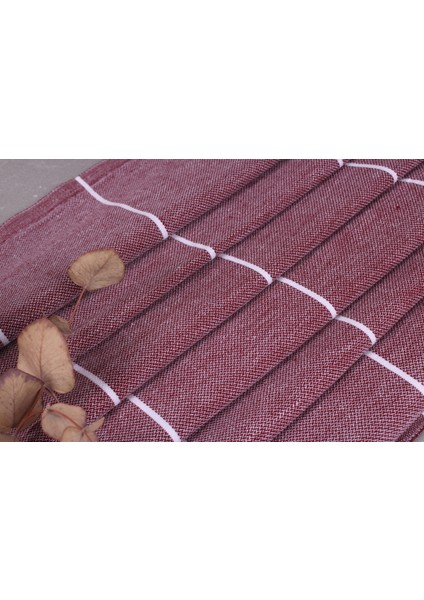 Bordo Organik Plaj Havlusu Havluları 100X200 Cm Pamuk Havlu Kına Gecesi Havlusu