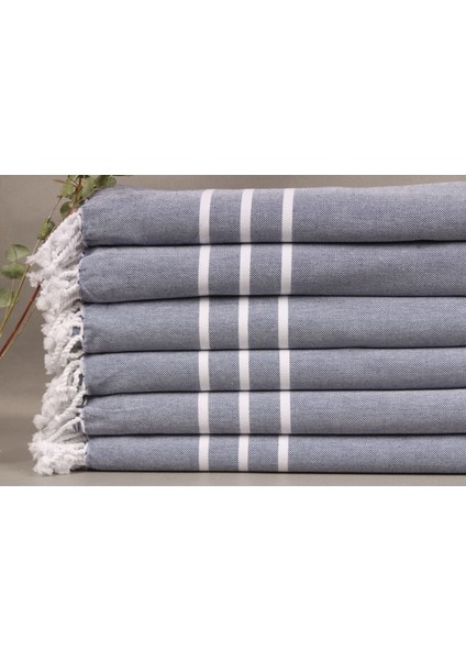 Lacivert Kişiye Özel Banyo Havlusu 100X180 Cm Pamuk Peştamal Kadınlar Için Havlu