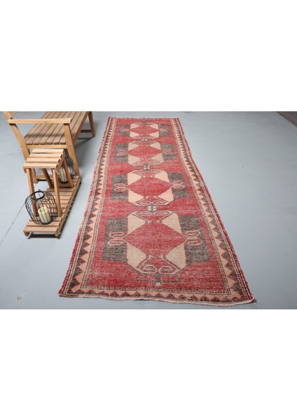 Türk Halısı Eskitme Halı Halı 117X327 Cm Kırmızı Halı Bahçe Merdiven Halı Mutfak Halı 9315