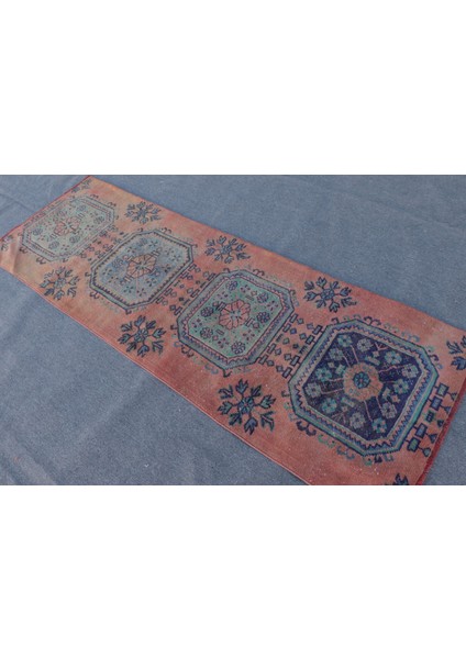 Türk Halısı Eskitme Halı Halı 79X230 Cm Turuncu Halı Anadolusı Merdiven Halı 8589 fiyatları