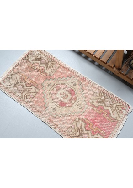 Eskitme Halı Türk Halısı Halı 48X87 Cm Kırmızı Halı Kapı Paspası Halı El Yapımı Halı modelleri