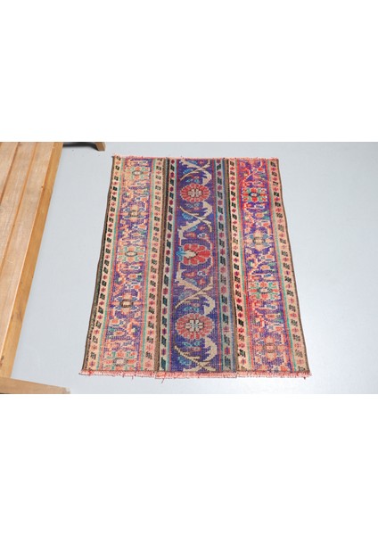Türk Halısı Eskitme Halı Halı 83X103 Cm Turuncu Halı Bohemsı Halı 9060