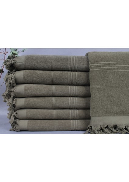 Haki Yeşil Plaj Havlusu Organik Pamuk Havlu 90X180 Cm Pamuk Havlu Yıl Dönümü