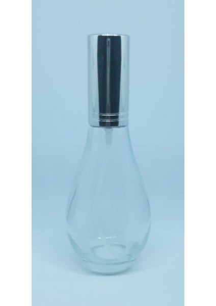 Boş Parfüm Şişesi 70 ml (2 Adet) (TEKRAR DOLDURULABİLİR) Boş Ampul Şişe Gri Metal Valf ve Kapak