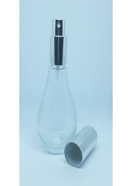 Boş Parfüm Şişesi 70 ml (2 Adet) (TEKRAR DOLDURULABİLİR) Boş Ampul Şişe Gri Metal Valf ve Kapak modelleri