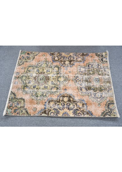 Eskitme Halı Türk Halısı Halı 88X113 Cm Kahverengi Halı Anadolusı Araba Paspası Halı 11420