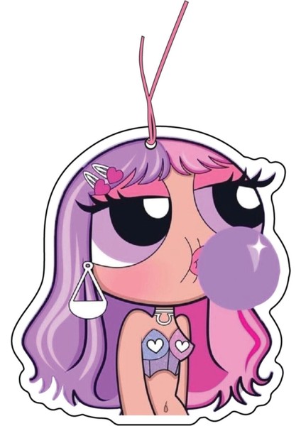 Aesthetic Powerpuff Girls Tasarımlı Dekoratif Oto Kokusu ve Aksesuarı