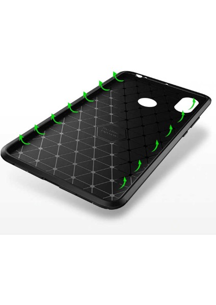 Xiaomi Mi Max 3 Kılıf Karbon Desenli Yüksek Kalite Negro Silikon Kapak