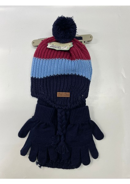 3-7 Yaş 3'lu Cocuk Atkı Bere Eldiven Set