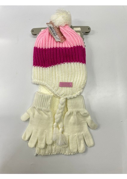 3-7 Yaş 3'lu Cocuk Atkı Bere Eldiven Set
