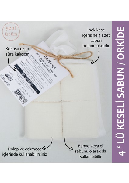 Orkideli Keseli Sabun 4 x 200 gr