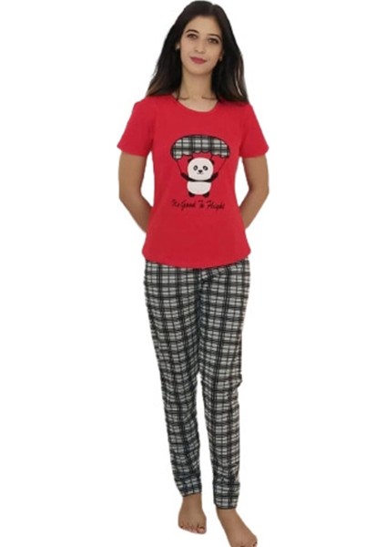 Kadın Pijama Takımı Kırmızı