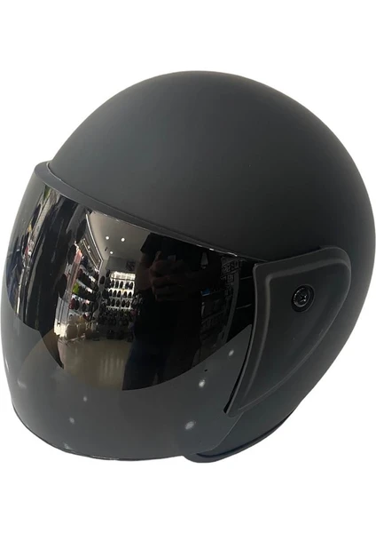 Pro Helmets F-009 Mat Siyah Yarım Kask