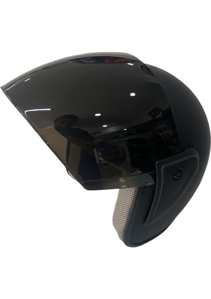 Pro Helmets F-009 Mat Siyah Yarım Kask