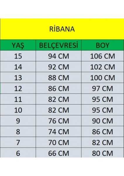 Çocuk Beli Ribanalı Tam Lastikli Kanvas Kumaş Okul Pantolon