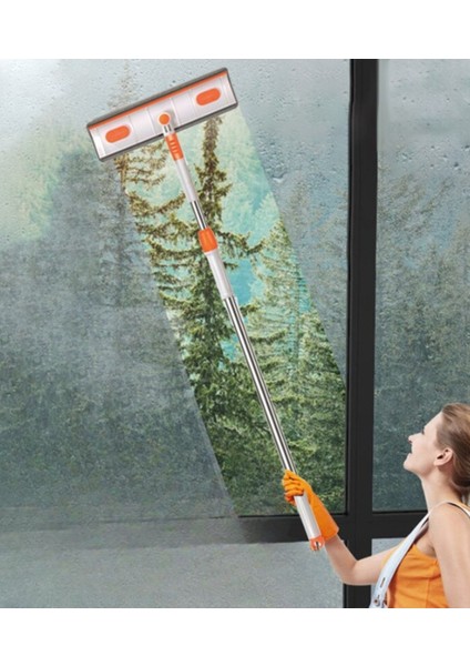 Teleskopik Çift Taraflı Pratik Cam Silme Aparatı Yeni Nesil modelleri